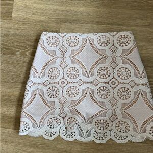 Elegant Lace Skirt in Cream